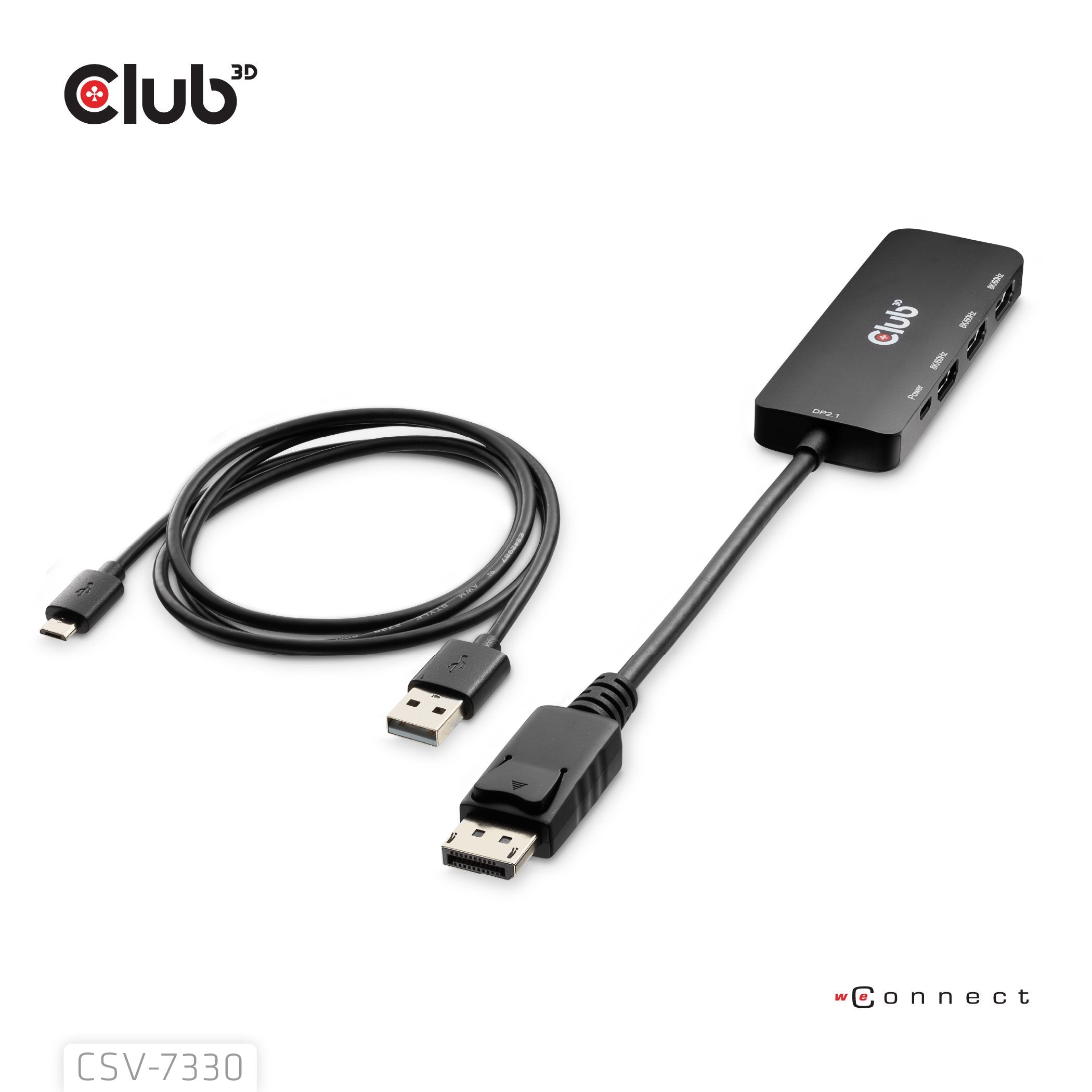 Club3d Adaptador Displayport 2.1 > 3x Hdmi 2.1 8k60hz Retail