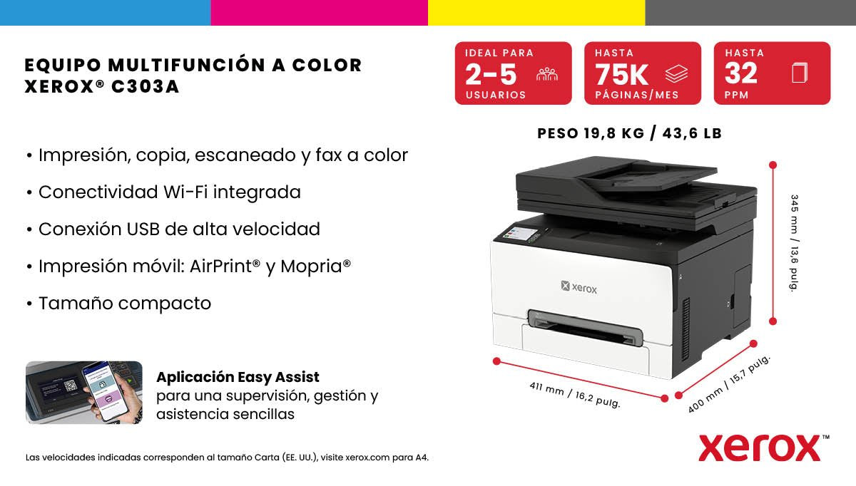 Xerox Lex C303a 4-In-1 Color-Mfp 30 S. Min.