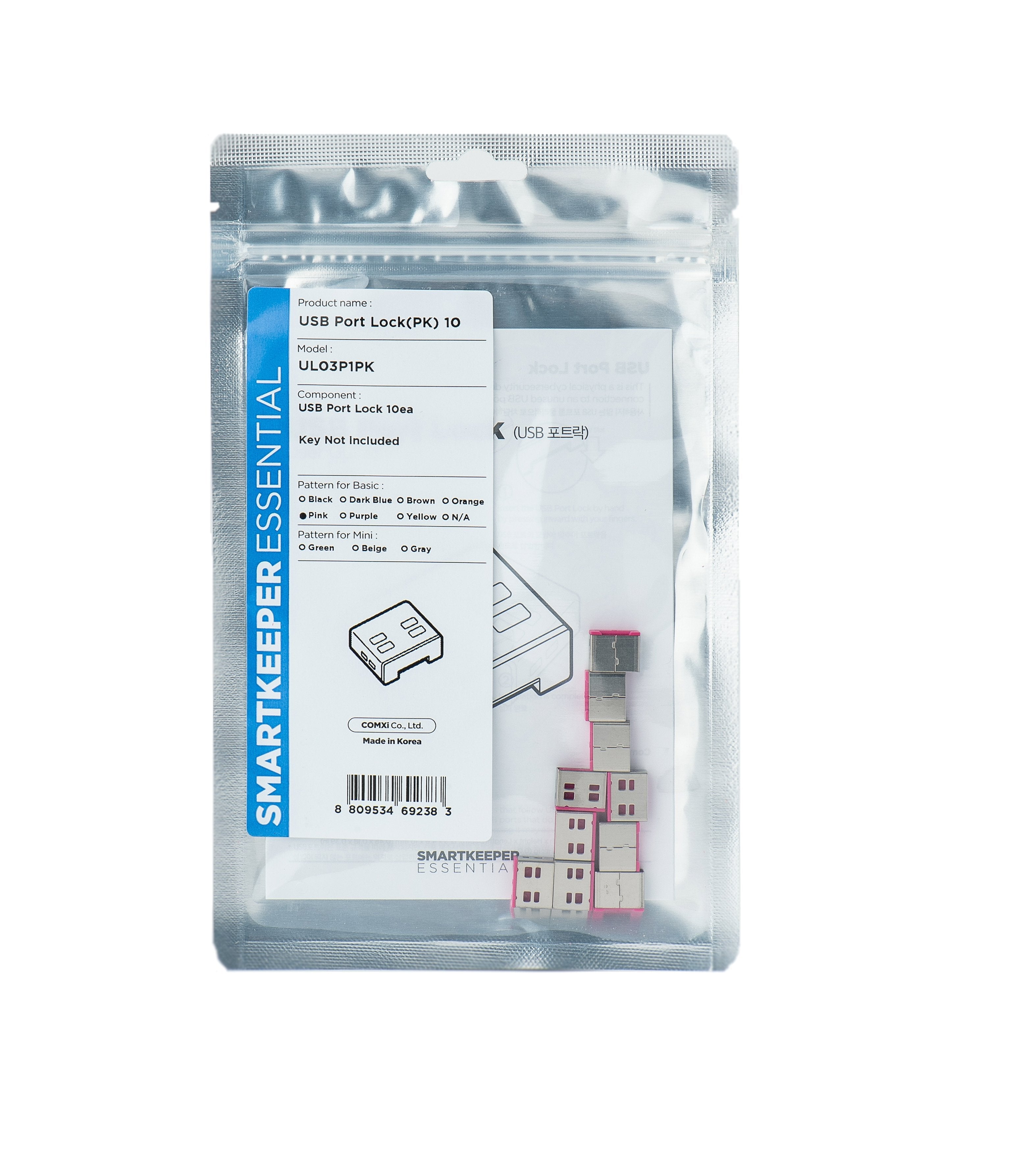 Bloqueador Smartkeeper Basic "Puerto Usb-A" Rosa 10 Piezas.