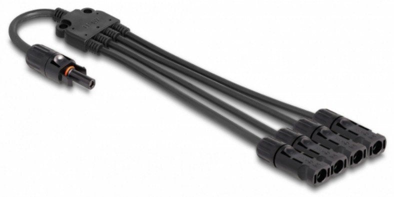 Delock Dl4 Solar Splitter Cable 1x Hchse > 4x Mecker 50cm Negro