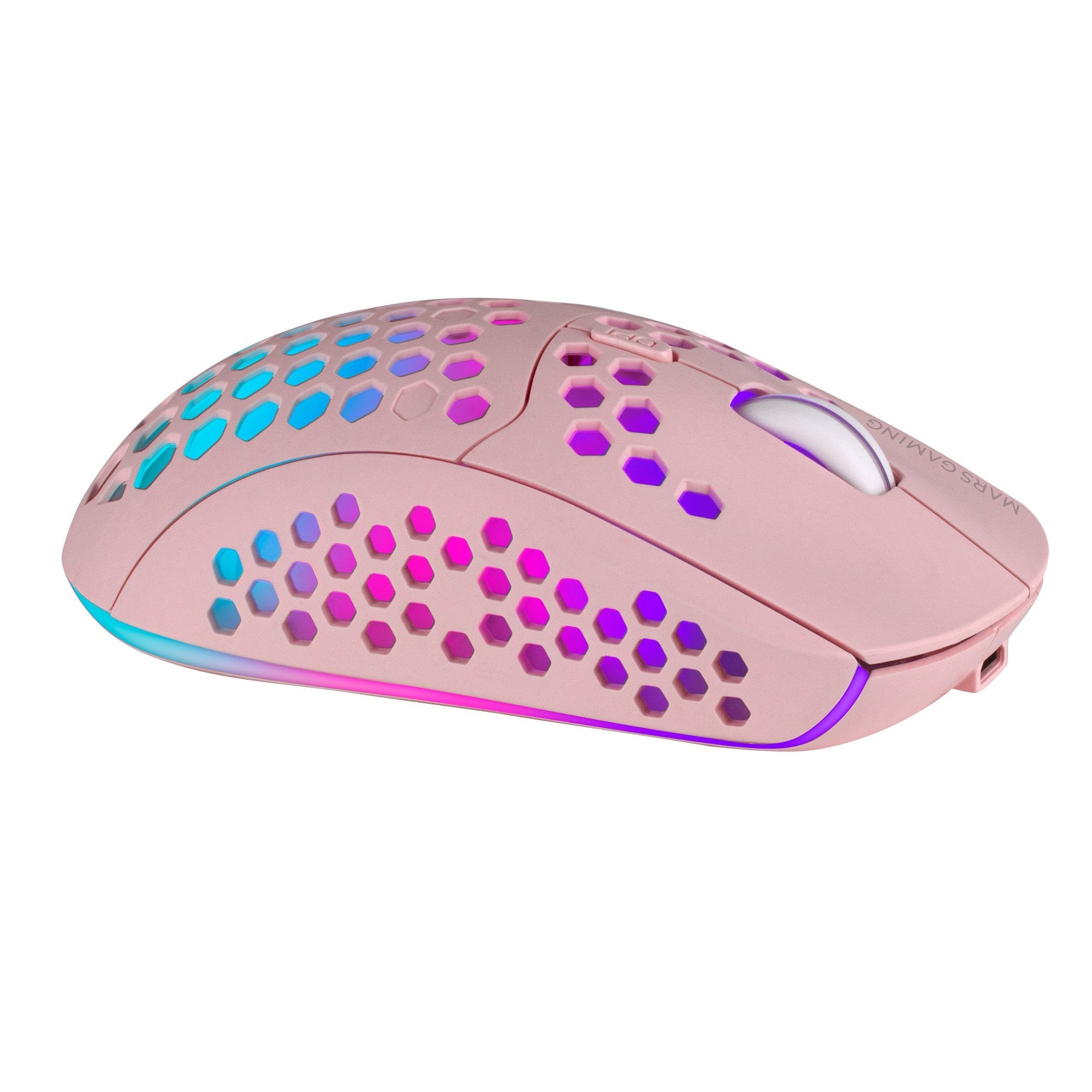 Ratón Gaming Inalámbrico Mars Gaming Mmw3p Batería Recargable Hasta 3200 Dpi Rosa