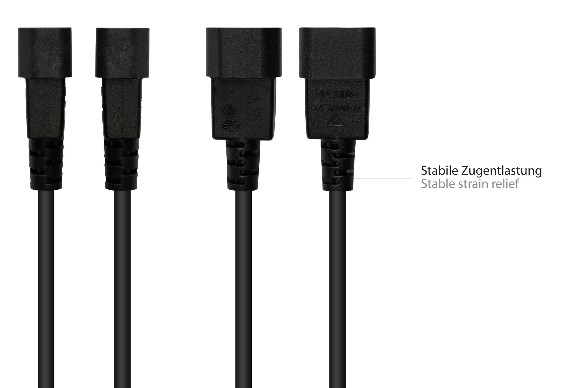 Good Connections Kaltgeräte-Warmgeräte C14 An C15 Negro 5m