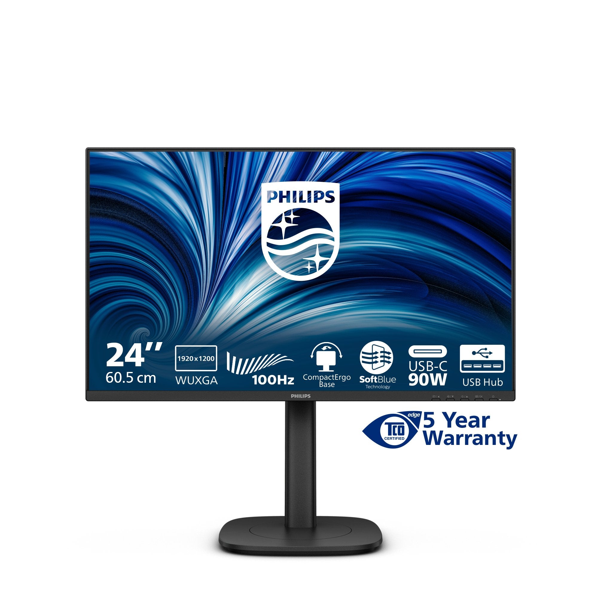 EAN 8721038004434 - Philips 3000 series 24B2U3301D/00 pantalla para PC 61,2 cm (24.1") 1920 x 1200 Pixeles WUXGA LCD Negro imagen 3