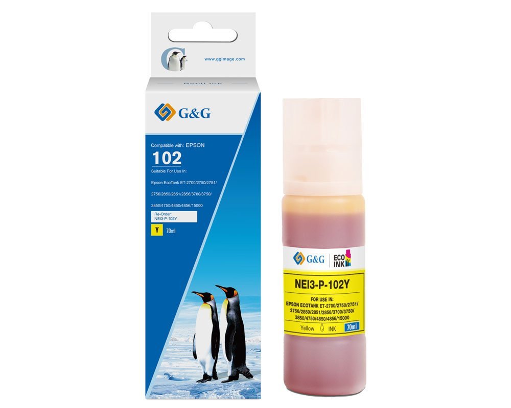 G&G Cartucho Komp. Epson 102/C13t03r440 Tintentank Amarillo