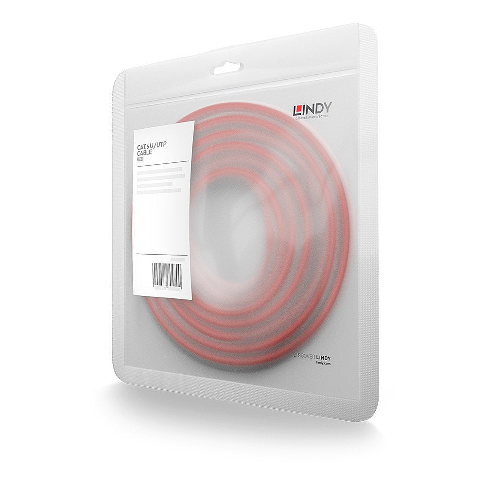 Lindy Cable De Red Cat6 U/Utp Rojo 3.00m