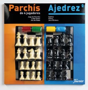 Fournier Tablero De Parchís 4 / Ajedrez + Accesorios 40x40cm -Blister-