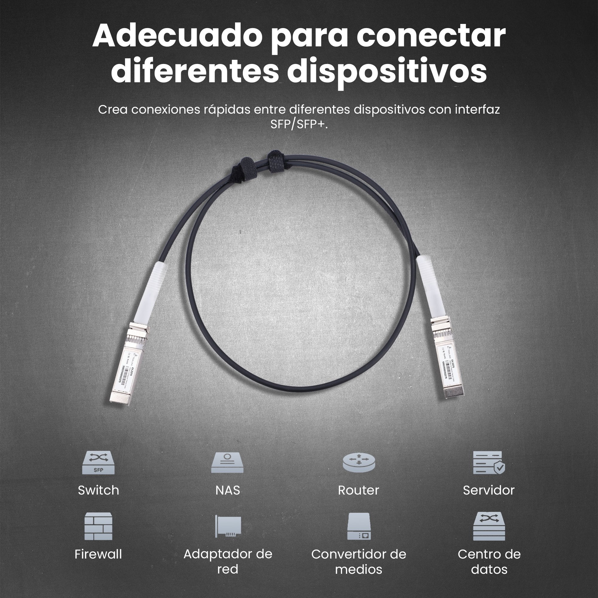 EAN 5902560362275 - Extralink EX.2275 Cable de fibra óptica e InfiniBand SFP+ Negro imagen 4