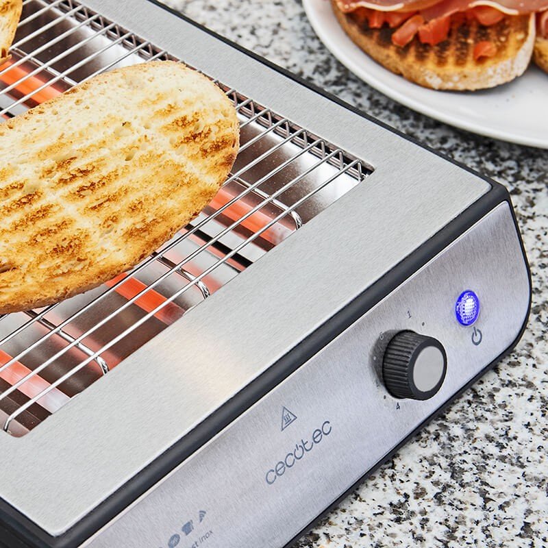 Tostador Cecotec Turbo Easytoast Inox 900w Gris