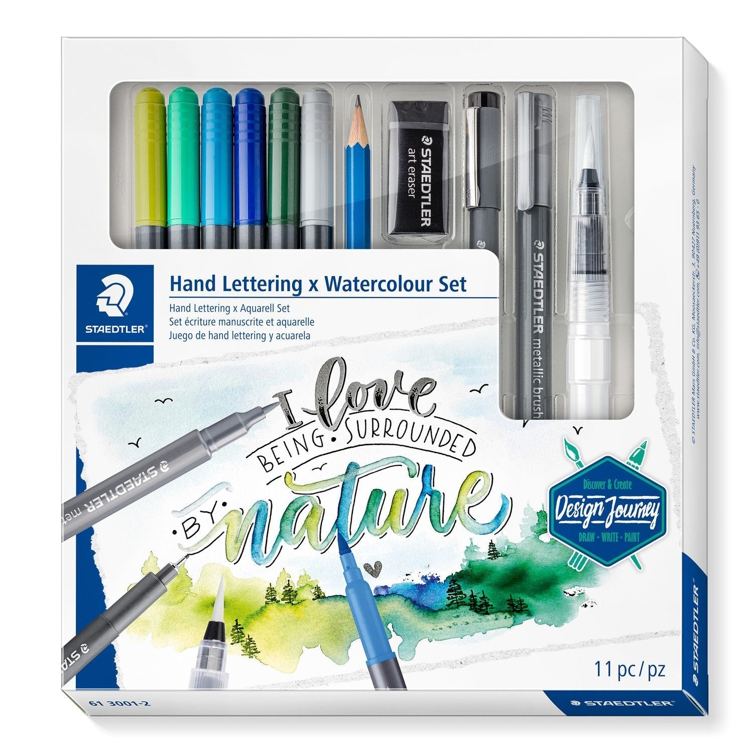 Staedtler 61 3001-2 Design Journey - Juego De Hand Lettering Y Acuarelas