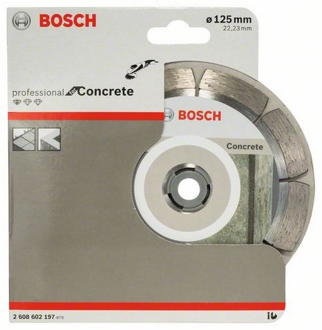 Disco De Corte Diamantado Bosch Standard Para Hormigón, Ø 125 Mm (Diámetro 22,23 Mm)  2608602197