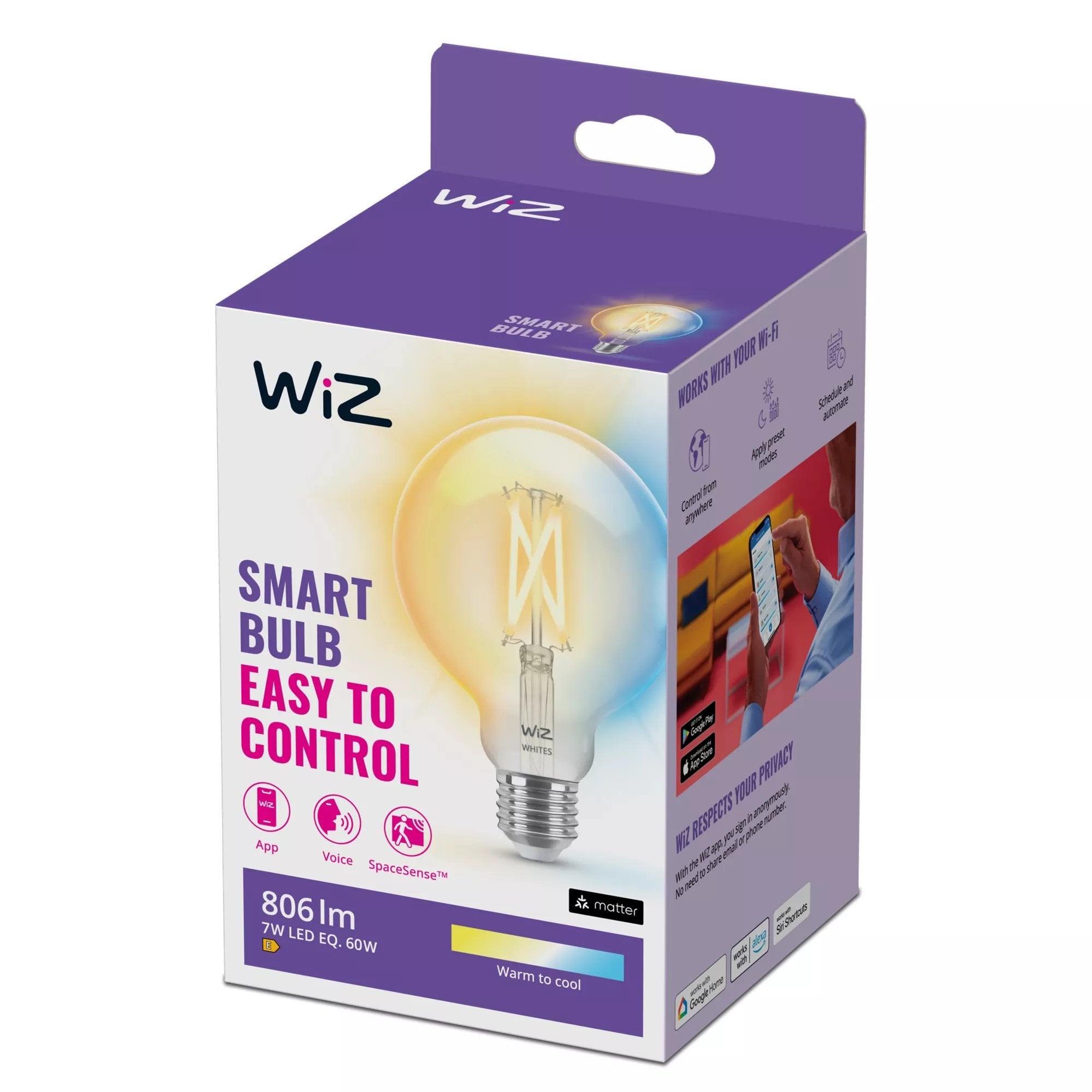 EAN 8718699786694 - WiZ 8718699786694 iluminación inteligente Bombilla inteligente Wi-Fi 7 W imagen 2