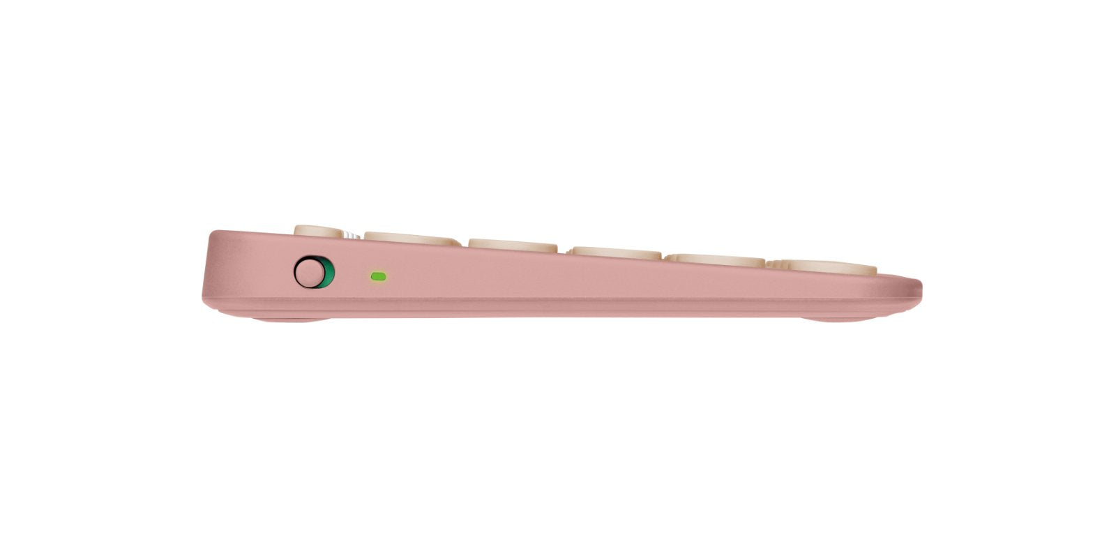 Teclado Inglés Logitech Pebble Keys 2 K380s Rf Wireless + Bluetooth Qwerty Internacional De Ee.Uu. Rosa