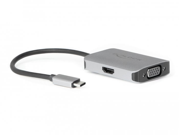 Delock Usb Type-C Splitter Dp Altmode > 1 X Hdmi + 1 X Vga Out