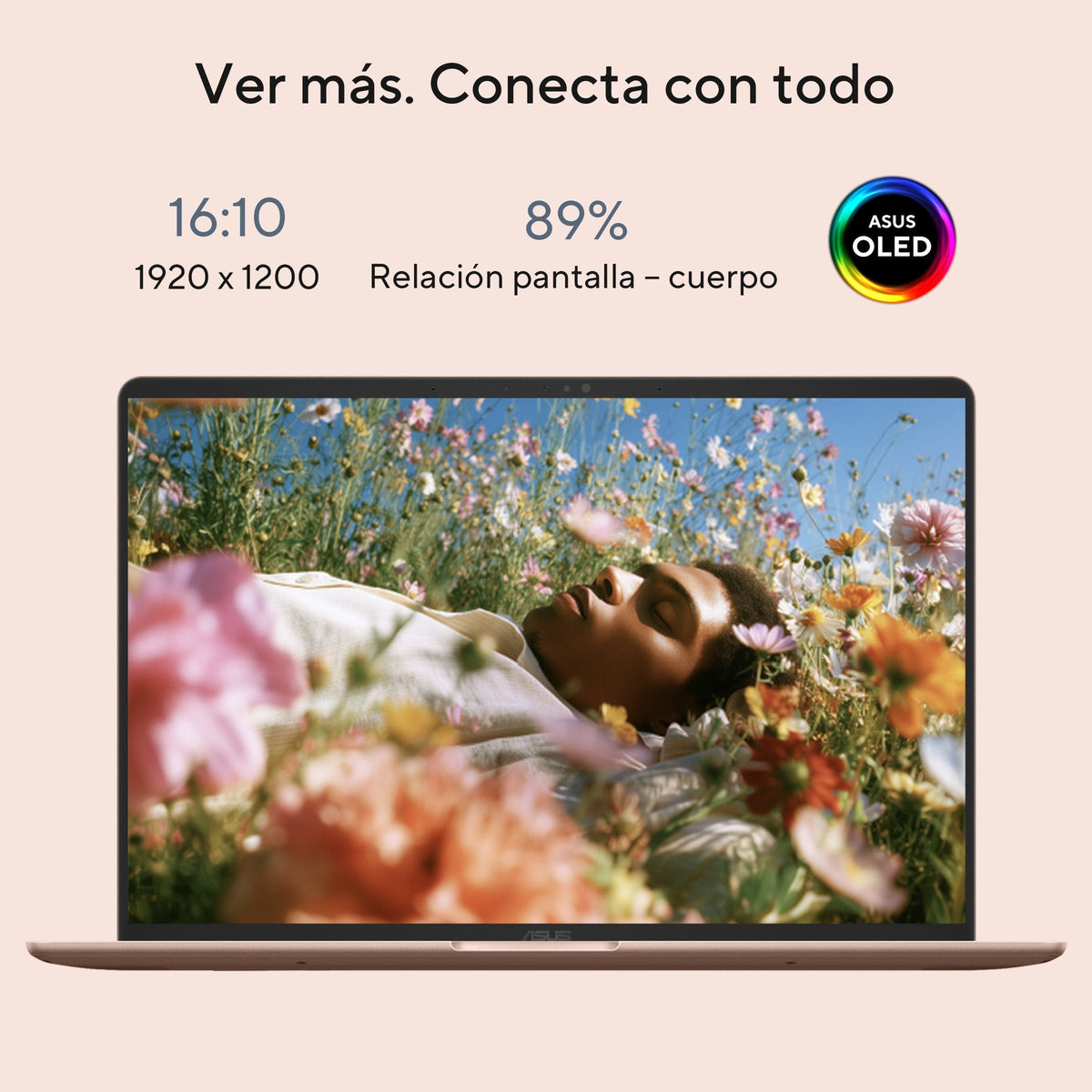 Portátil Asus Zenbook 14 Oled Ux3480qa U1155w Copilot+ Pc 14" Wuxga Snapdragon X1 26 100 45 Tops 16gb Ram 256gb Ssd W11h Sin Cargador