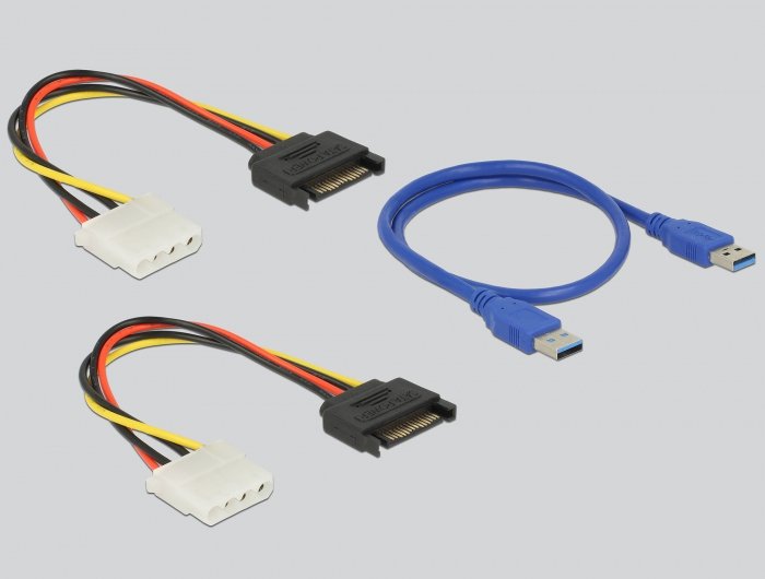 Delock Pci Express Riser Card X1 > 4xpci X16 + Cable Usb 0.60m