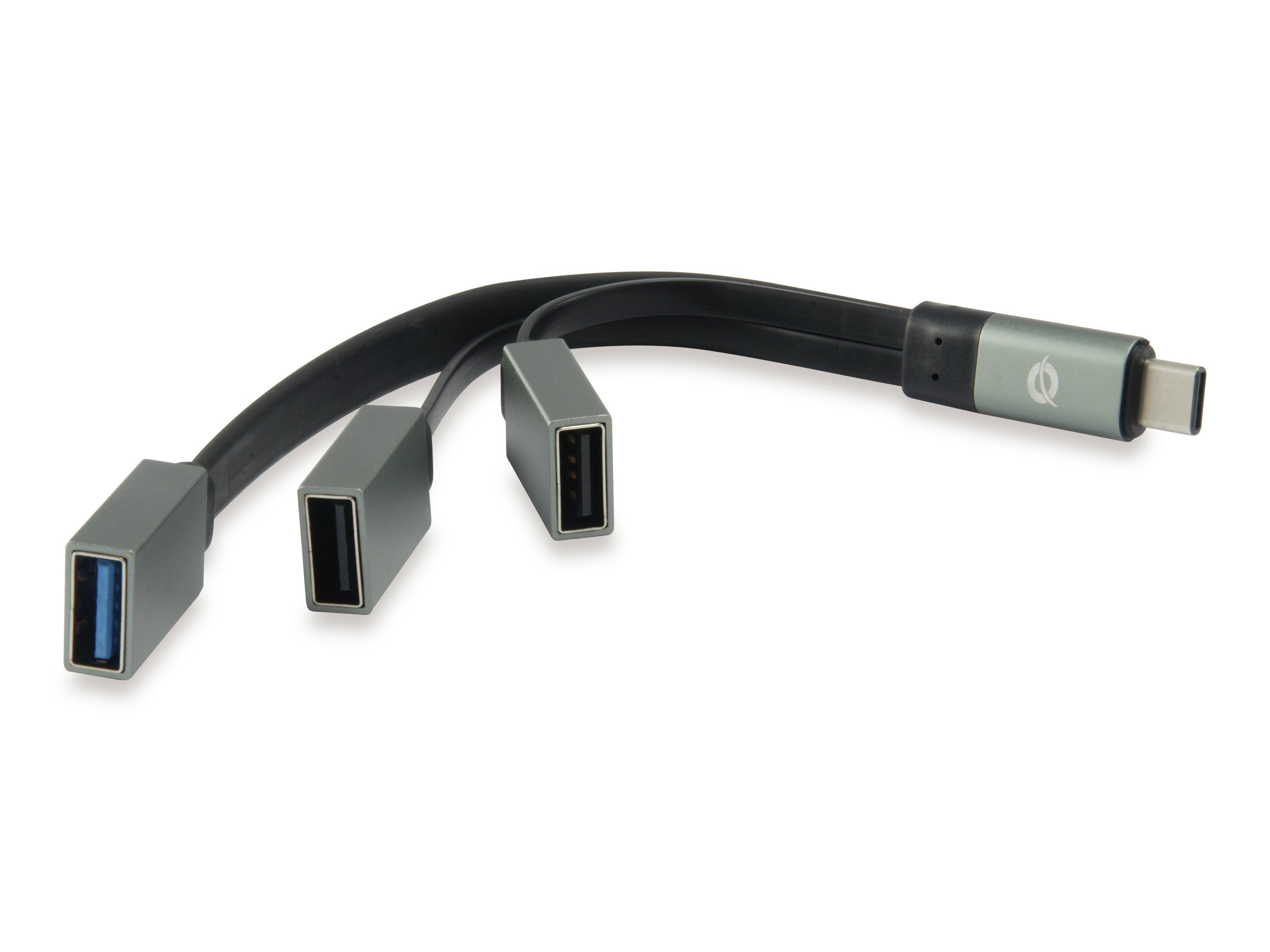 Conceptronic Hub Usb-C 3 Puertos 2x Usb 2.0 1x Usb3.0 Gris Hubbies01g