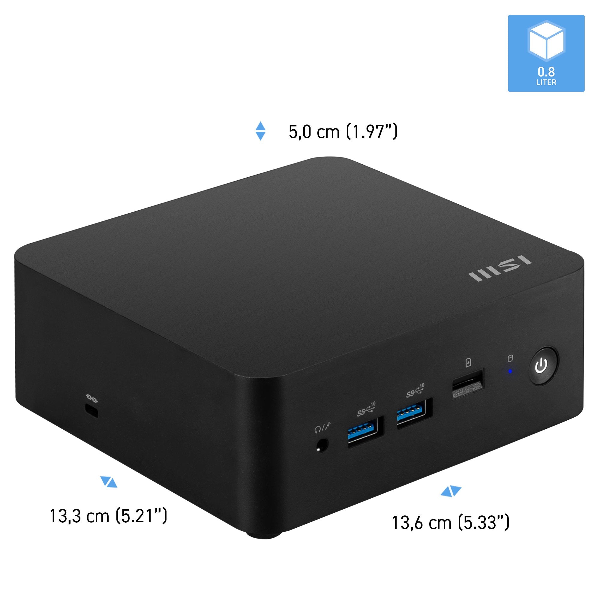 EAN 4711377264402 - MSI Cubi NUC 1MG-014BEU Mini PC Negro 100U Intel® SoC imagen 8