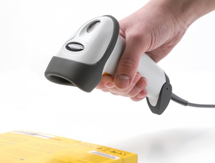 Delock Usb Barcode Scanner 1d Con Cable Y Halterung - Laser -Hellgrau