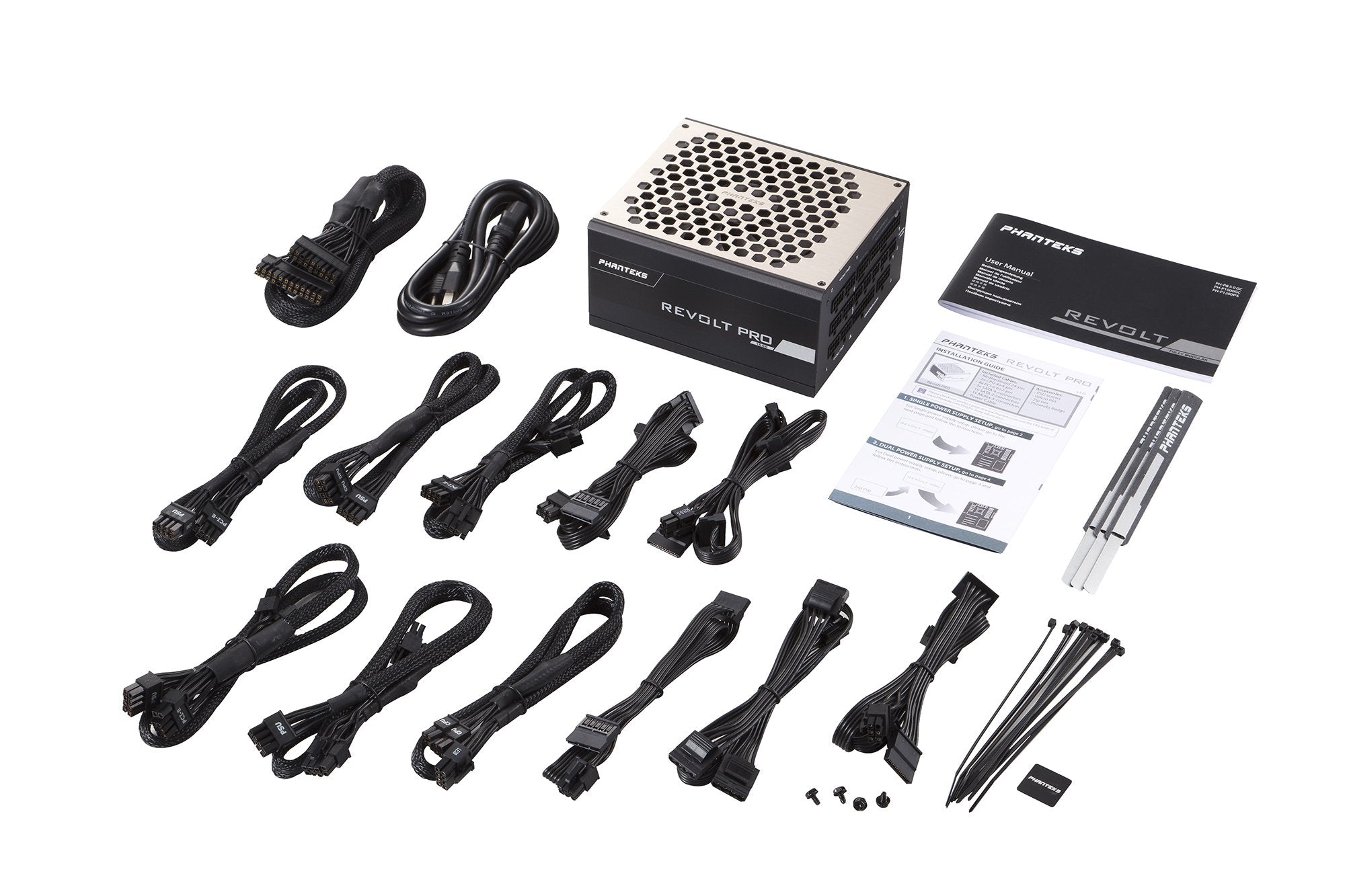 Fuente De Alimentación Phanteks Revolt Pro 1000w Atx3.0 Negra  Ph-P1000gc_eu