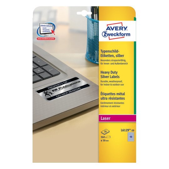 Avery Zweckform Typenschildetiketten 30,0 X 30,0 Mm