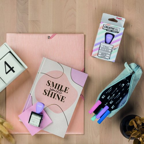 Trodat Creative Mini V2 Pamell Lila + Kissen 3farben 1129