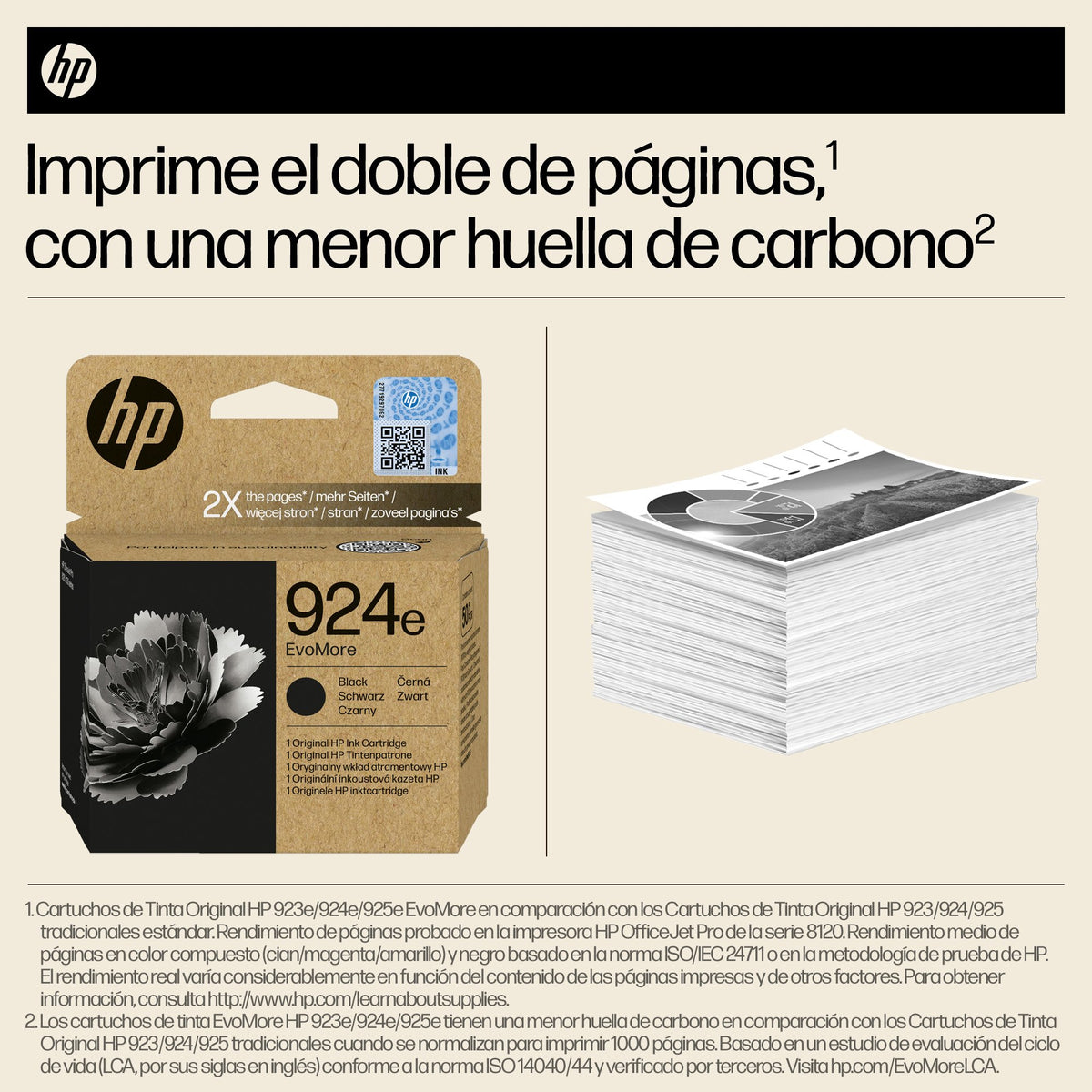 EAN 0199764687524 - HP 924e EvoMore Black Original Ink Cartridge cartucho de tinta 1 pieza(s) Alto rendimiento (XL) Negro imagen 3