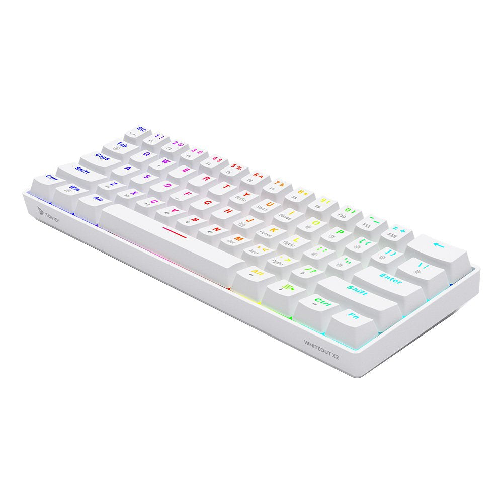 EAN 5901986049357 - Savio WHITEOUT X2 PEACH teclado Juego USB QWERTY Inglés internacional Blanco imagen 8