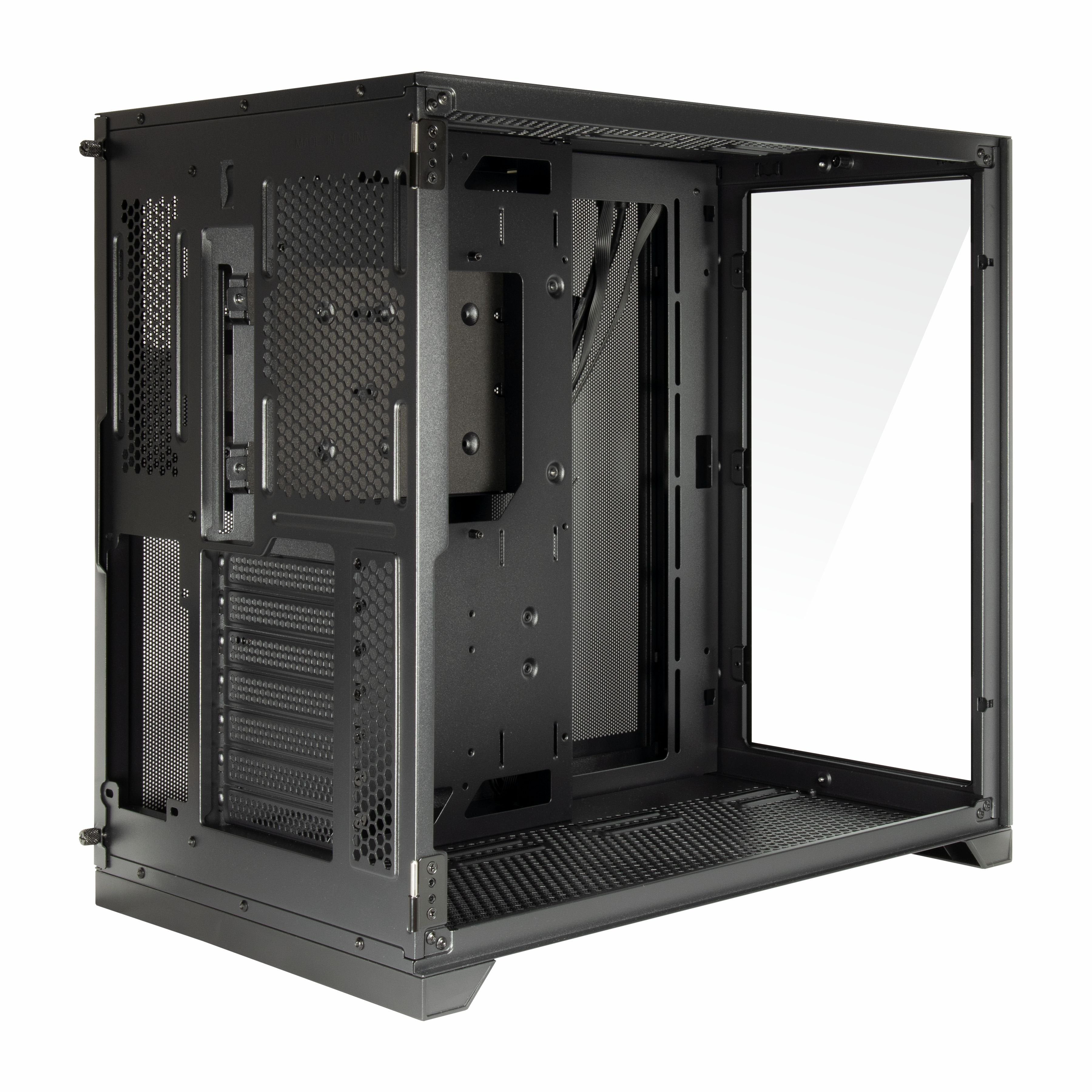 Caja Pc Inter-Tech C-703 Vision Vidrio Templado X 2 88881364 Negra