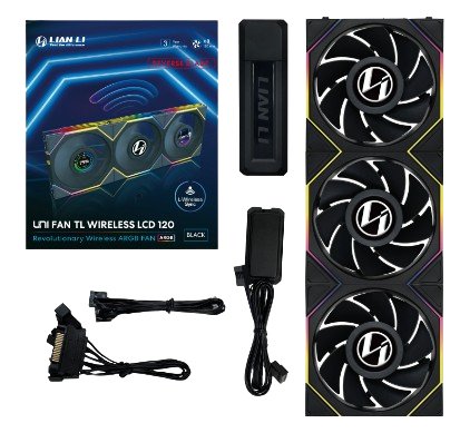EAN 4718466017376 - Lian Li 12RTLLCD1W3B sistema de refrigeración para ordenador Carcasa del ordenador Ventilador 12 cm Negro imagen 1