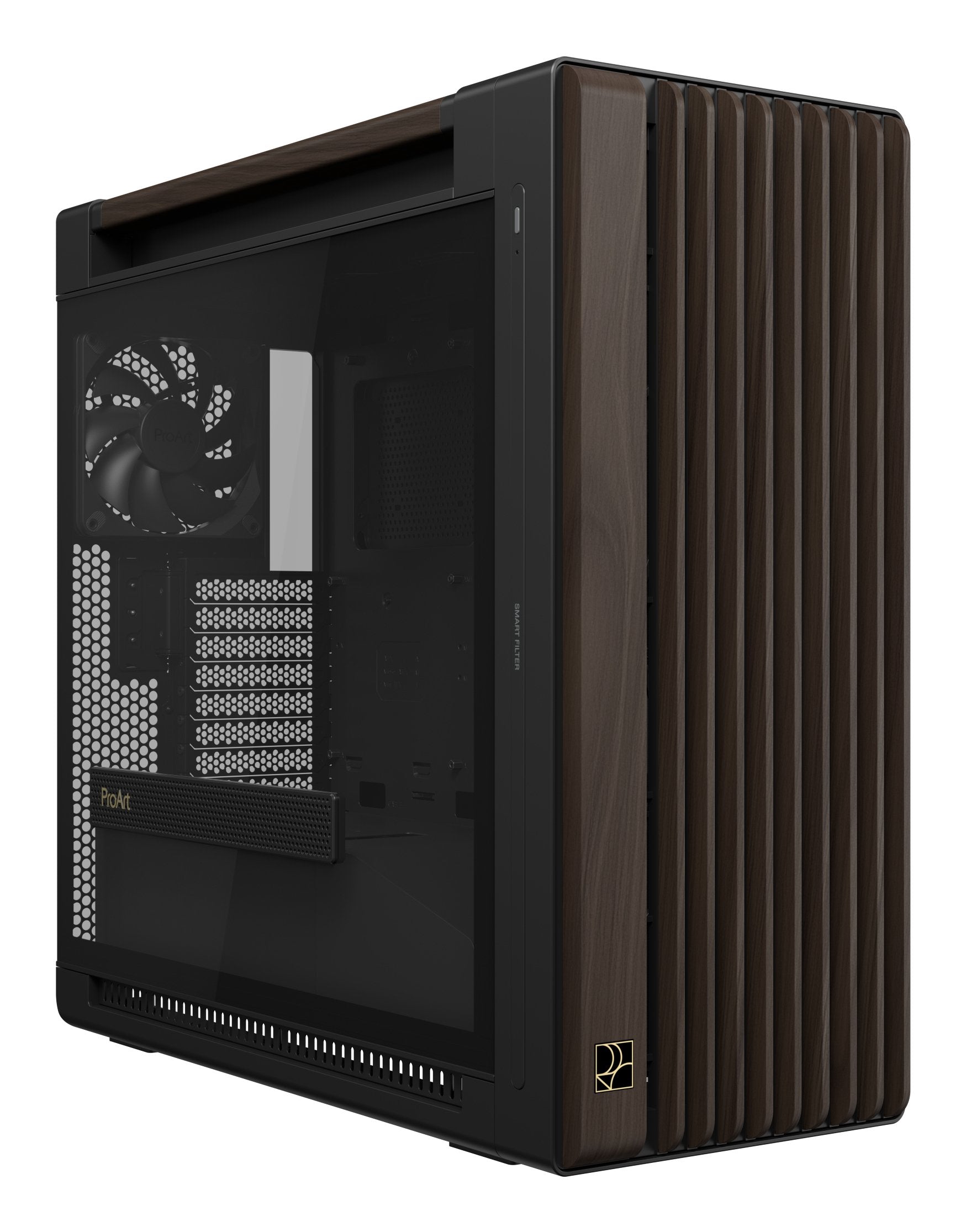 Caja  Pc Asus Geh Proart Pa602 Walnut Wood Tg Pwm Modern Negro