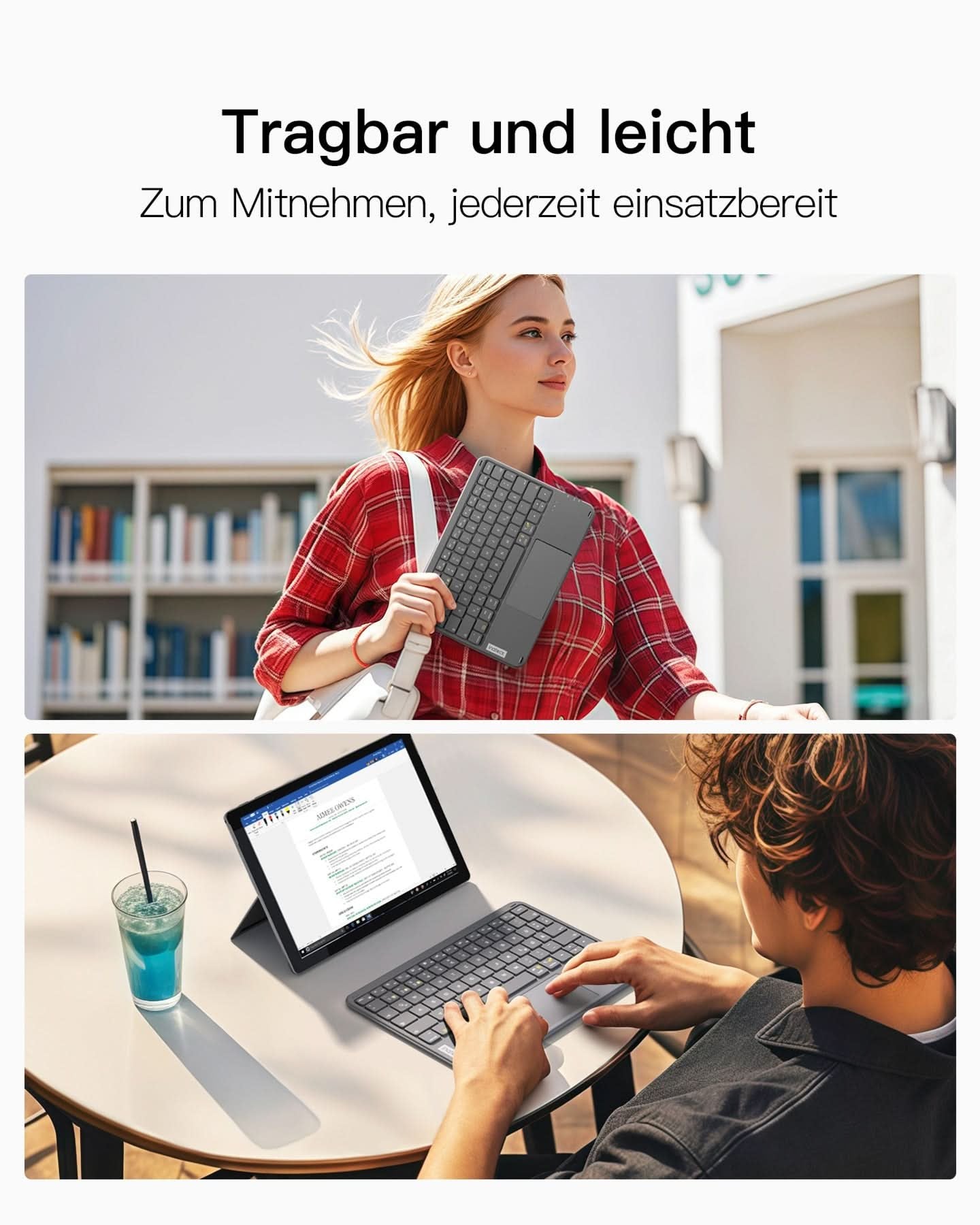 EAN 6976521111799 - Inateck KB01105_GRAY teclado para móvil QWERTZ Bluetooth Gris imagen 7