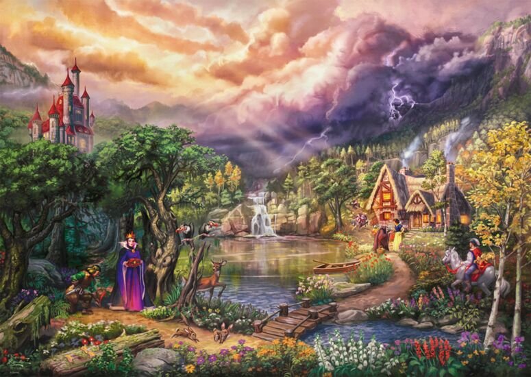 Puzzle  Schmidt Spiele Thomas Kinkade Studios: Colección Disney Dreams - Blancanieves Y La Reina, Rompecabezas (1000 Piezas) 58037