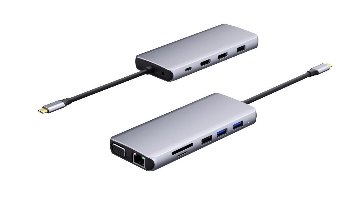 Estuff Usb-C Single Usb-C Dock Usb 3.2 Gen 1 (3.1 Gen 1) Type-C 5000 Mbit/S Gris