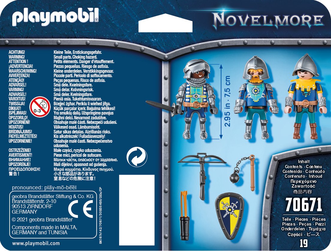 Playmobil 70671  Set De 3 Caballeros De Novelmore
