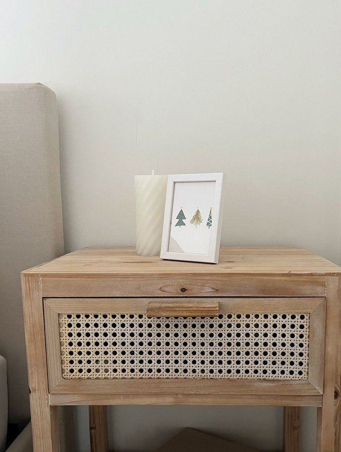 Deknudt S41jk1             30x30 Holz Weiss, Schmale Leiste