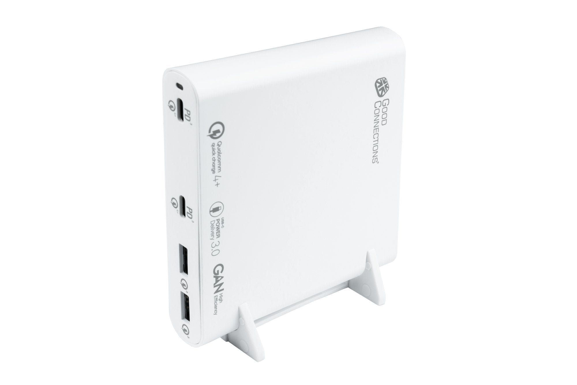Good Connections Estación De Carga Rápida De Escritorio Usb 120w 4 Puertos Blanco