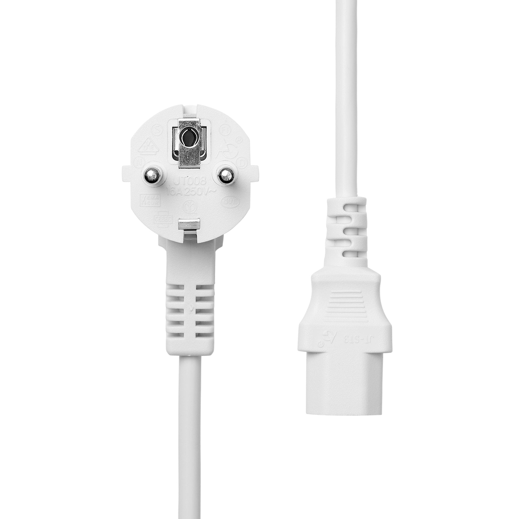 Proxtend Power Cord Schuko Angled To C13 2m White Blanco Enchufe Tipo F C13 Acoplador