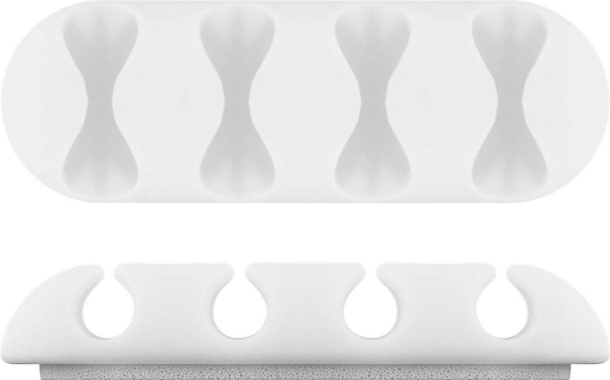 Goobay 70400 Organizador De Cables Universal Soporte Para Cables Blanco 2 Pieza(S)