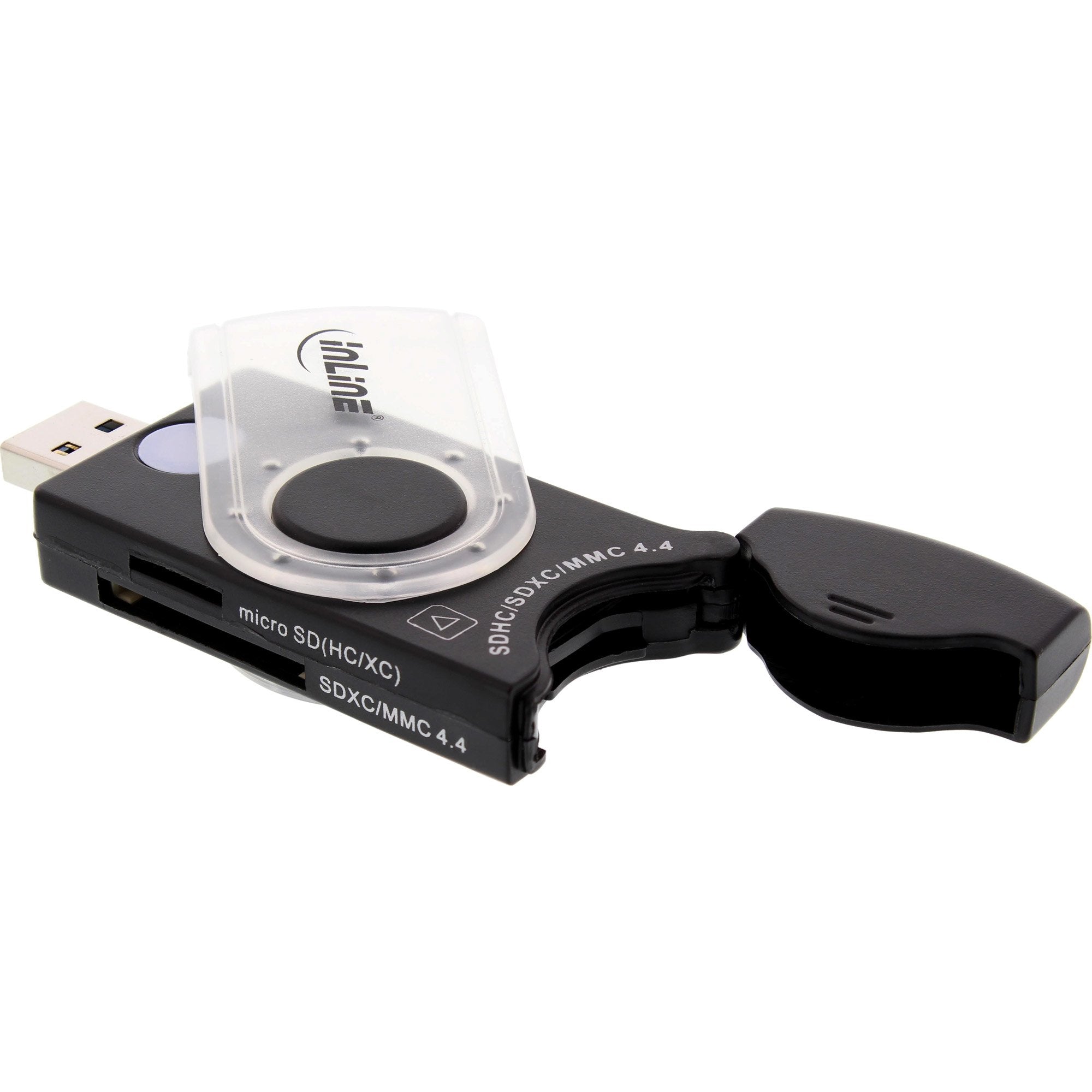 Lector De Tarjetas Móvil Inline Usb 3.0 Con 2 Ranuras Para Sd Sdhc Sdxc Microsd