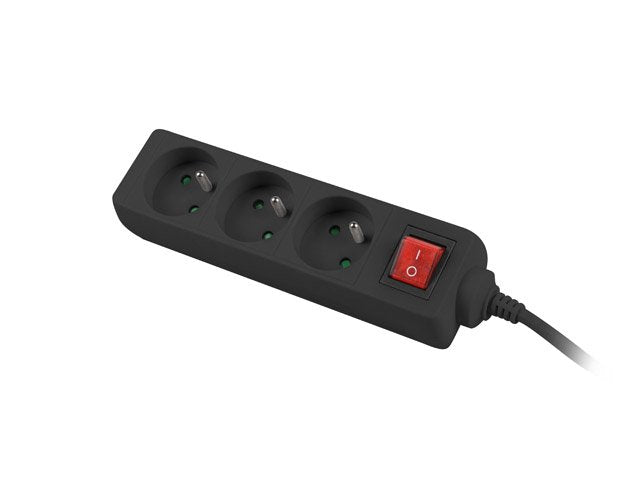 EAN 5901969415445 - Lanberg PS1-03E-0150-BK base múltiple 1,5 m 3 salidas AC Interior Negro imagen 1