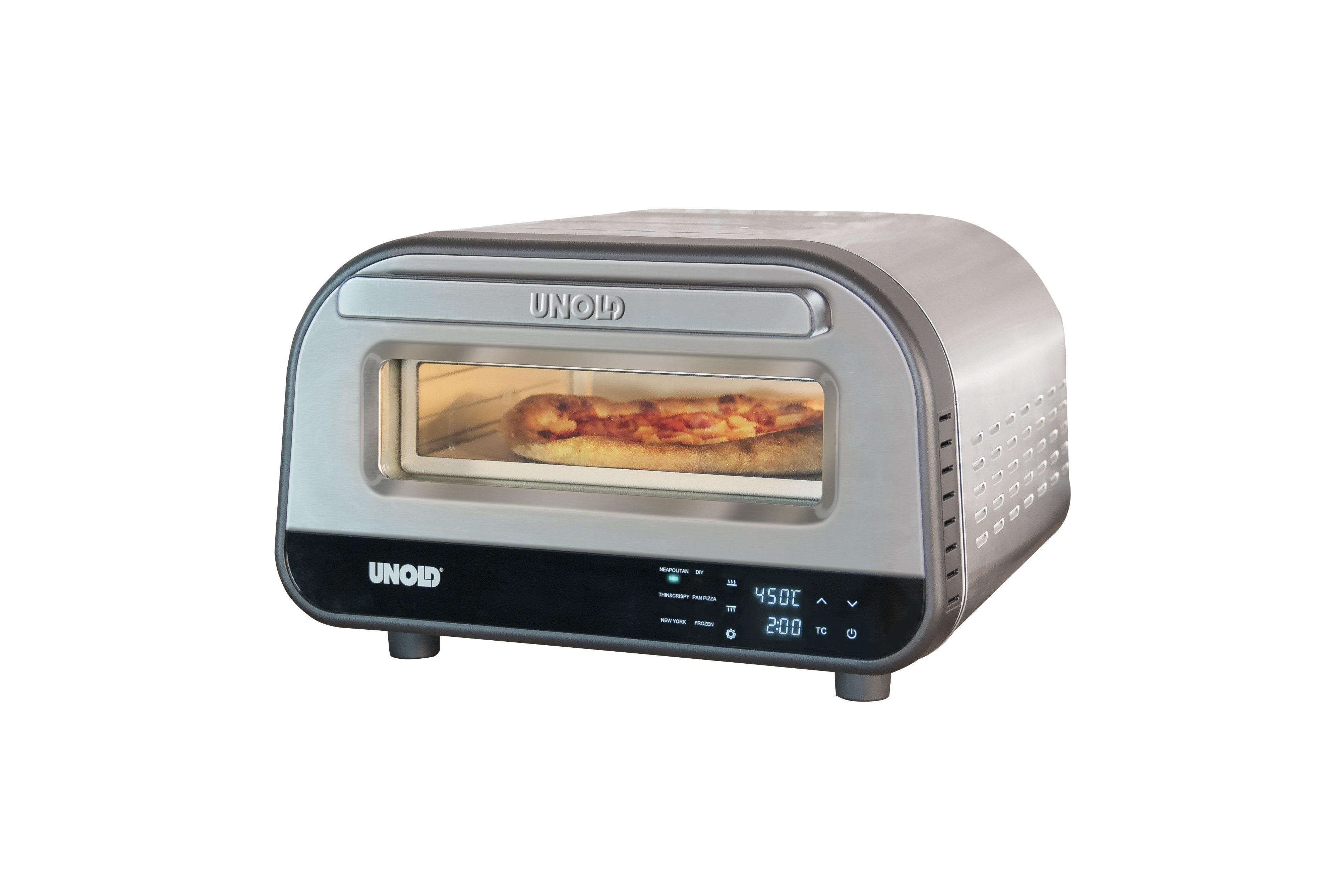 Horno De Pizza Unold Luigi (Acero Inoxidable/Negro, 1700 W, Para Pizzas De Hasta Aprox. Ø 30 Cm)  68816