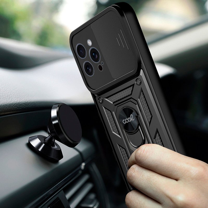 Funda Cool Iphone 15 Pro Max Hard Ring Negro