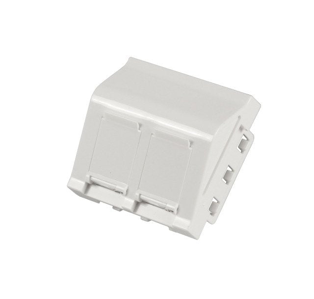 Efb Zentralplatte 45x45mm Fr 2 Keystones, Auslass Gewinkelt