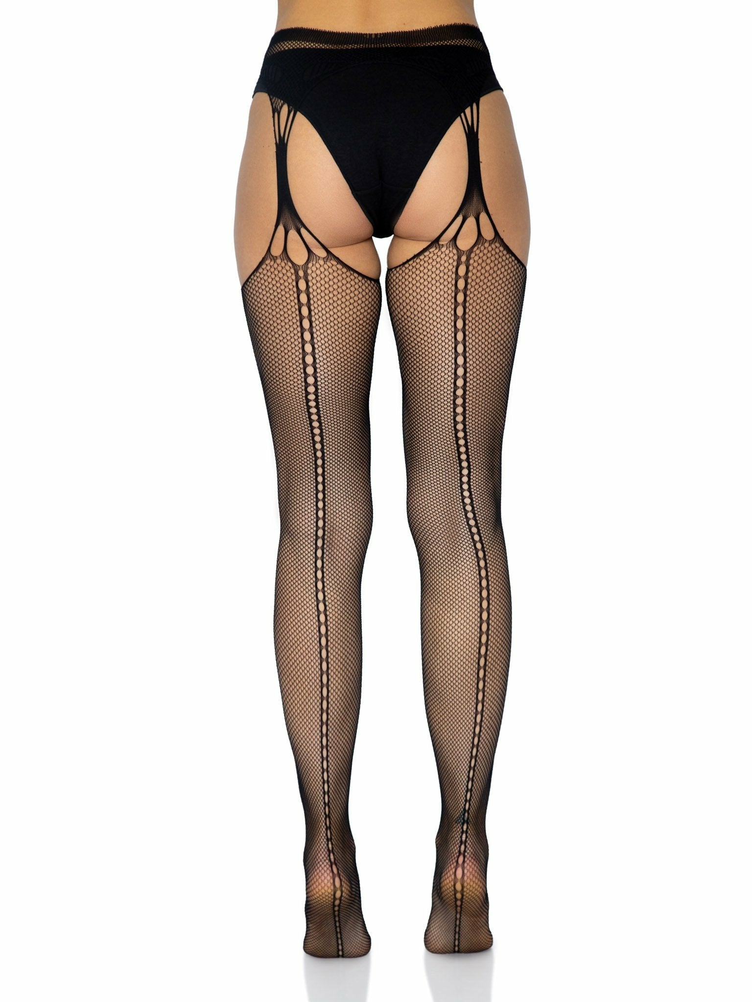 Leg Avenue - Medias Con Liguero Exclusive Negro