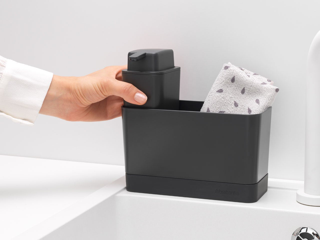 Brabantia Sink Organizer Set Dark Grey