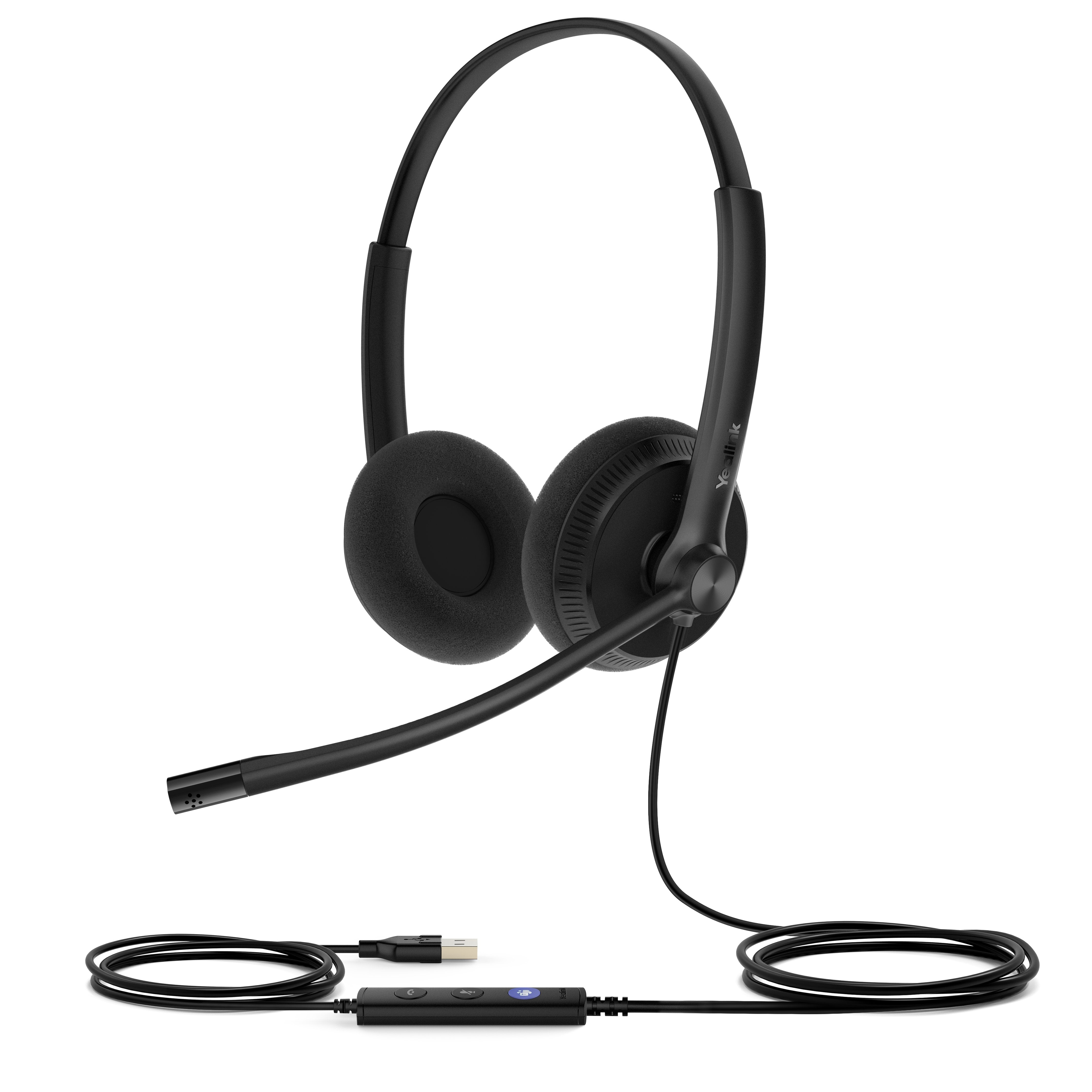 Auriculares Yealink Uh34 Lite Con Doble Micrófono Y Puerto Usb-C