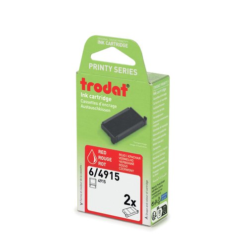 EAN 9008056834342 - Trodat 6/4915/SS Cartucho de tinta Rojo imagen 1