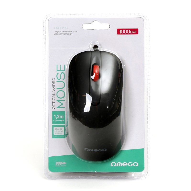 EAN 5907595452663 - Omega OM0520B ratón Oficina Ambidextro USB tipo A Óptico 1000 DPI imagen 2
