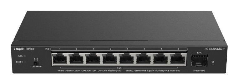 EAN 6976915003327 - Ruijie Networks RG-ES209MG-P switch Gestionado L2 2.5G Ethernet (100/1000/2500) Energía sobre Ethernet (P imagen 1
