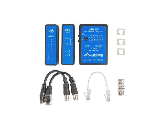 Tester Poe Lanberg Cable Rj45 Rj12 Rj11 Coaxial